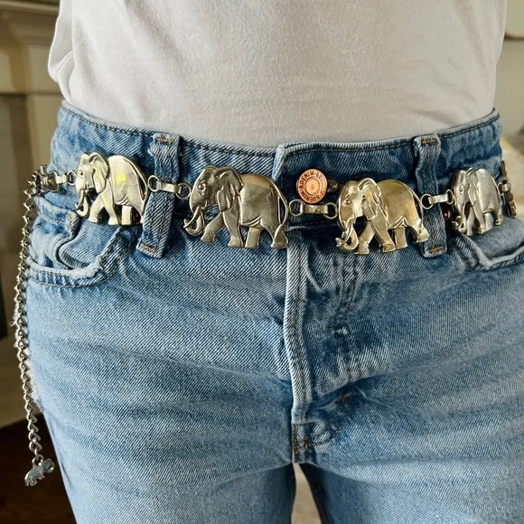 Accessories | Vintage Silver Elephant Chain Belt | Poshmark display picture 3